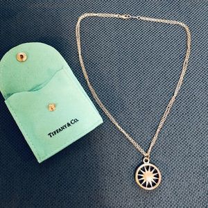 Tiffany & Co Silver Sun Pendant Necklace -Like New